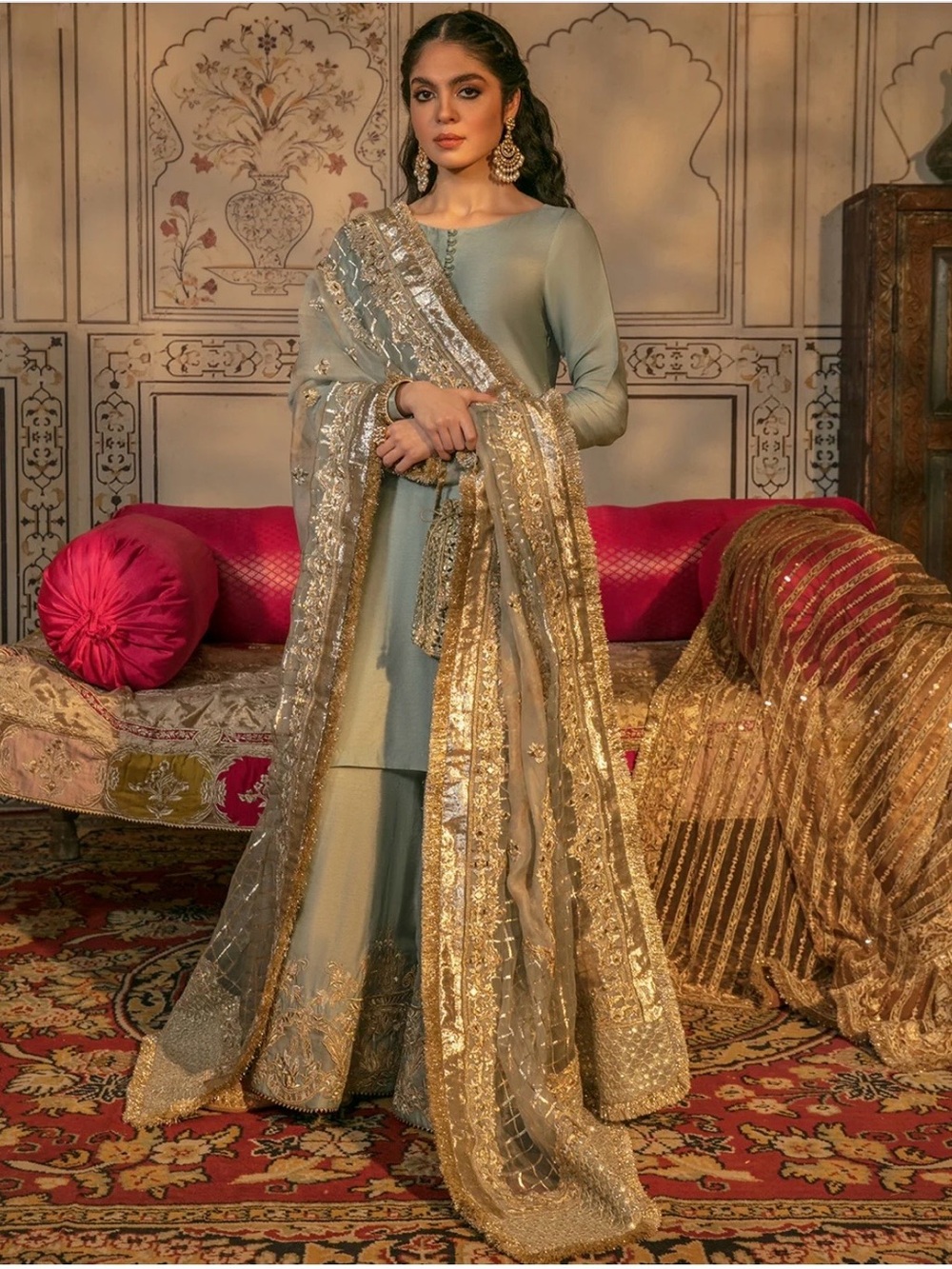 Faiza Saqlain “Ezra” – Preloved | Size Small | Ice Blue